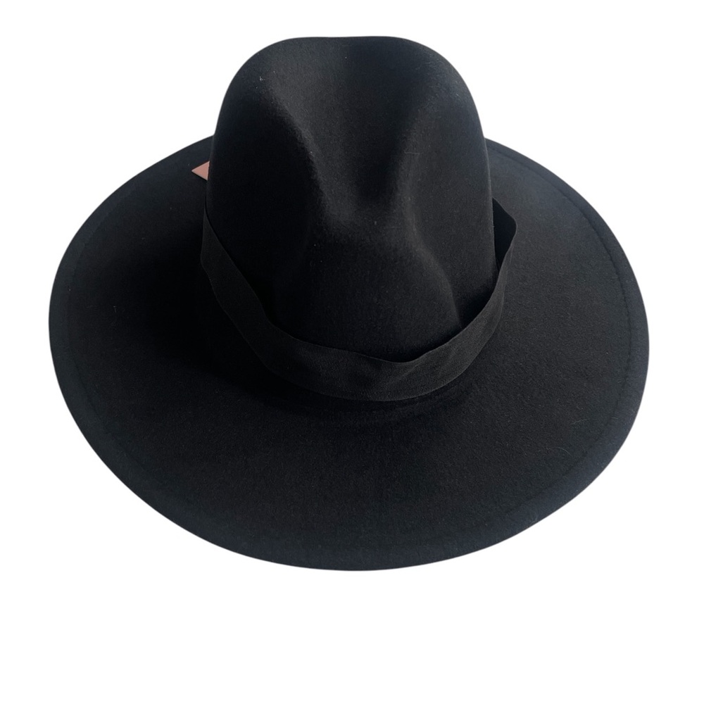 Black, Red bottom wide brim Panama felt,Fedora,Rancher Hat,Unisex,OS, NWT - Picture 3 of 10